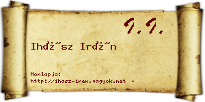 Ihász Irén névjegykártya