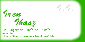 iren ihasz business card